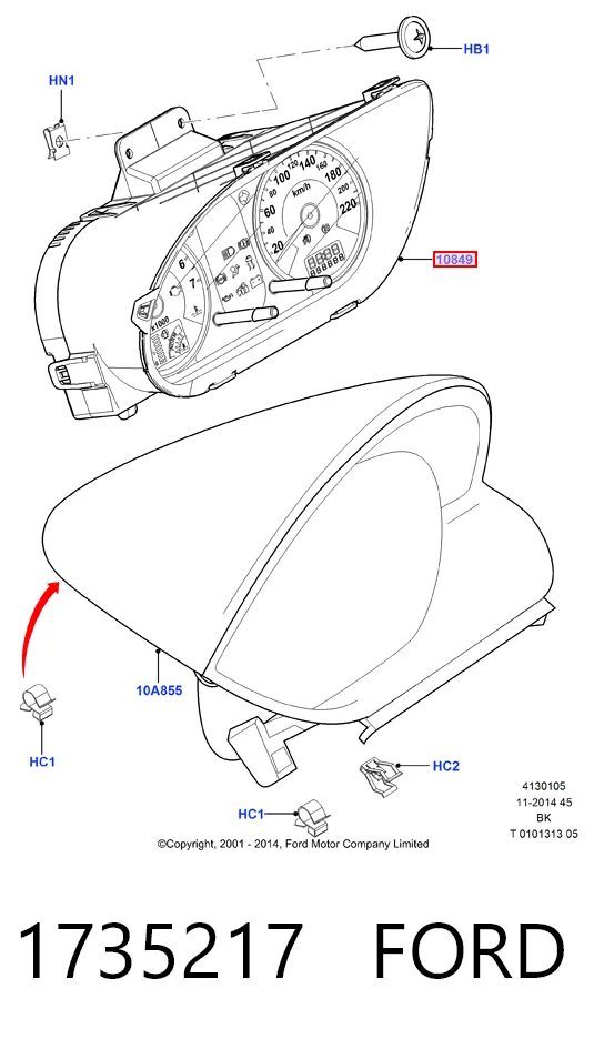 Приборная доска Ford 6S6110849EJ