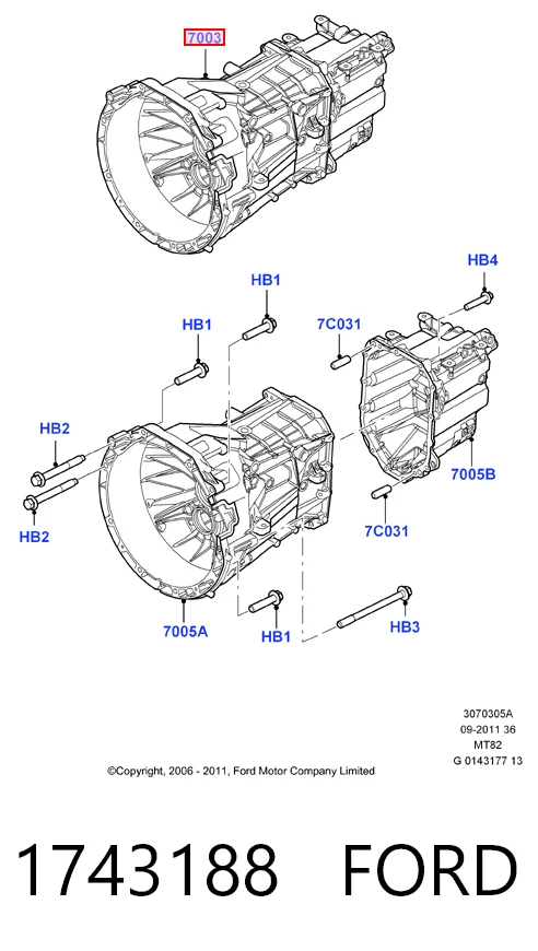 Купить 8C1R7003BE Ford МКПП в сборе