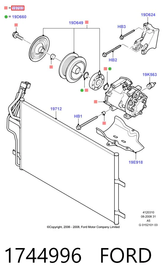 1744996 Ford Компрессор хладагента