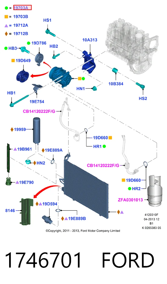 1746701 Ford Компрессор хладагента
