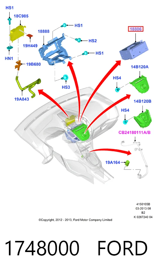Купить BM5T18C815GN Ford Заводская магнитола