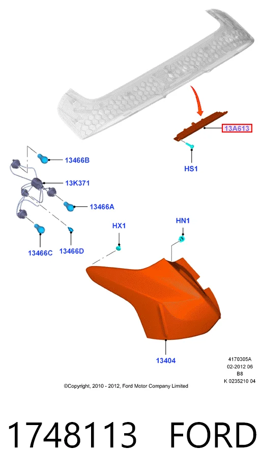  Задний стоп Ford Focus 3