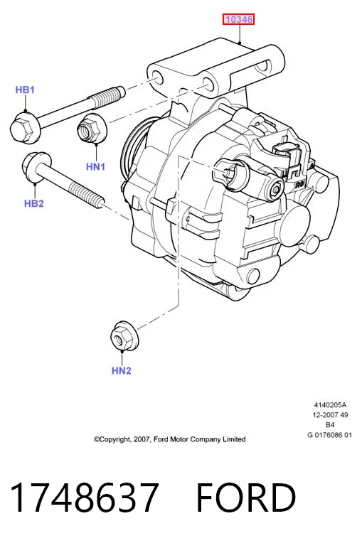 1748637 Ford Генератор автомобильный