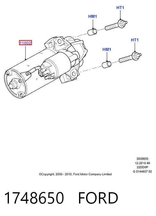1748650 Ford Стартер автомобиля