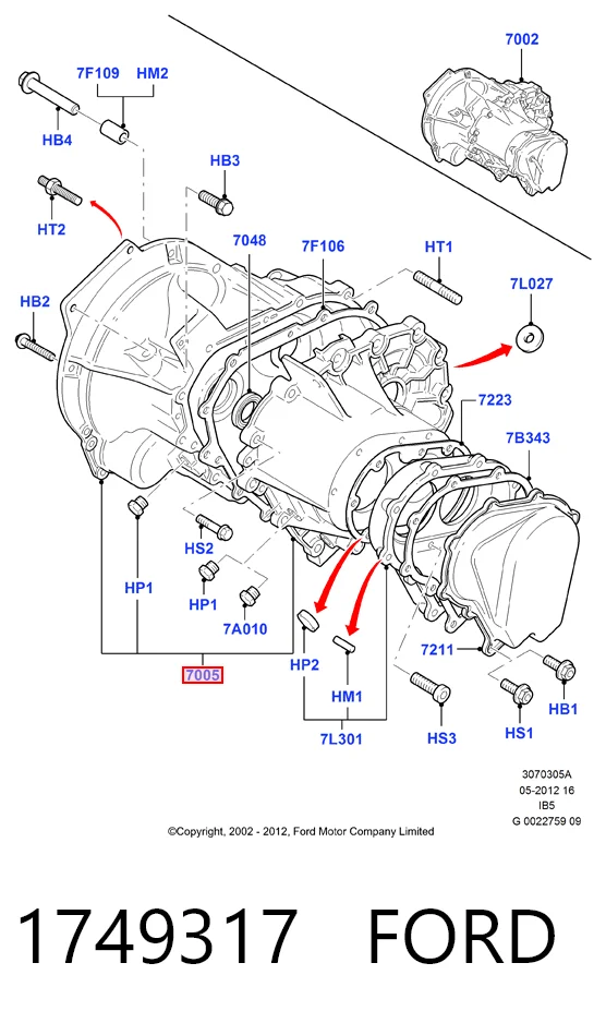 Подшипники коробки на Ford Transit VI V347/8