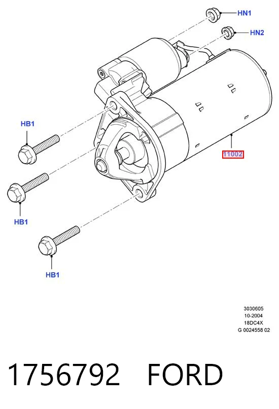 1756792 Ford Стартер автомобиля