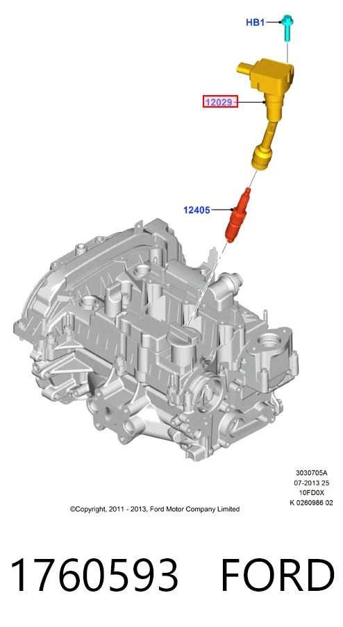 1760593 Ford Катушка зажигания