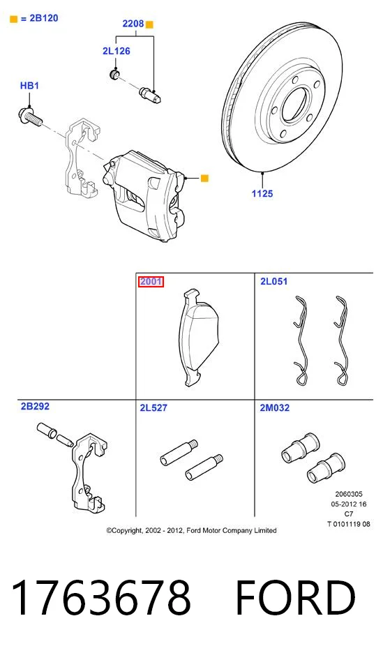 1763678 Ford Колодки передние