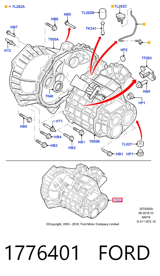 Коробка переключения передач Ford Kuga I внедорожник (CBV) (2008 - 2012) цена, от 206.09 USD
