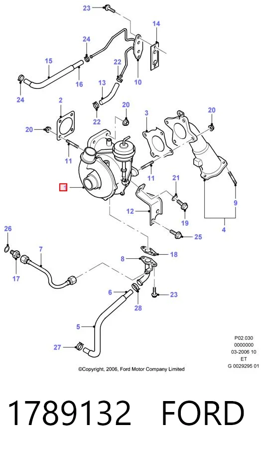 1789132 Ford Турбонаддув