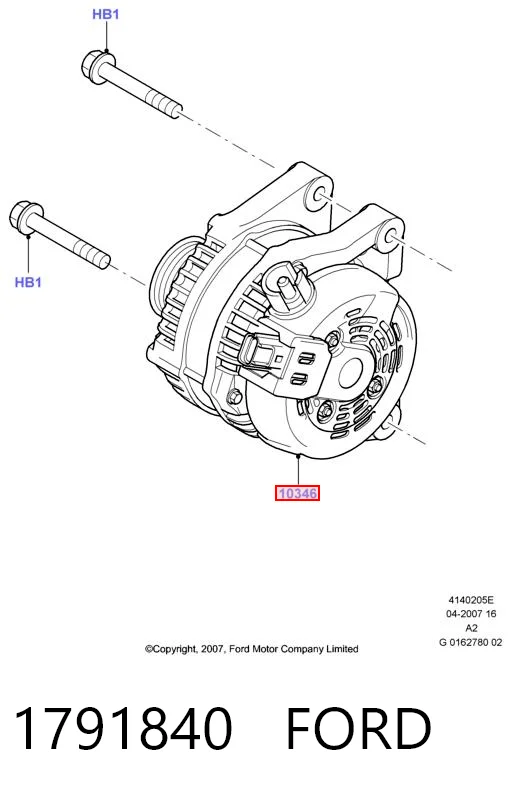 Автомобильный генератор Ford 1791840 цена, от 102.62 USD
