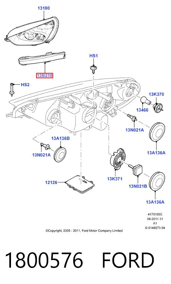 Ходовые огни, правый Polcar 3281302E