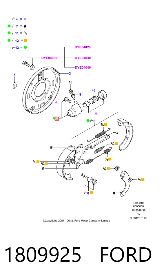 Цилиндр тормозной колесный C608 Case