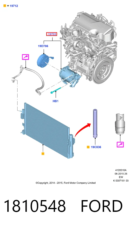 1810548 Ford Компрессор хладагента