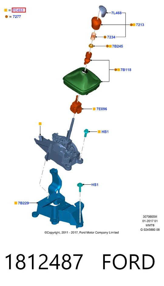 Механизм переключения передач Ford Focus III хэтчбек (CB8) (2010 - 2020) цена, от 18.79 USD