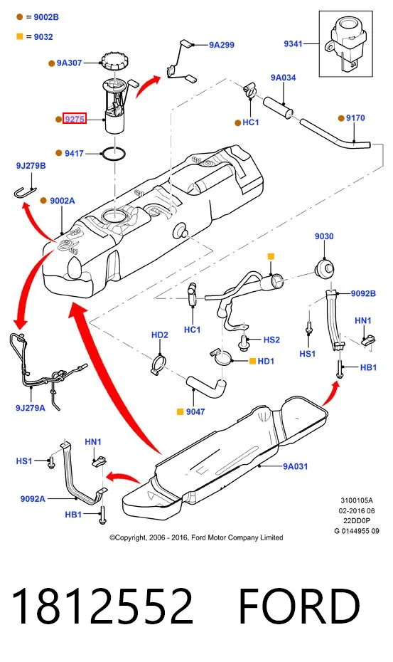 1812552 Ford Электробензонасос