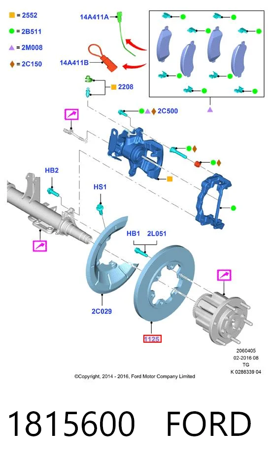 1815600 Ford Дисковый тормоз