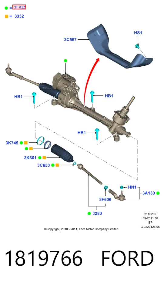 Управление рулевое в сборе на Ford Escape II DM2