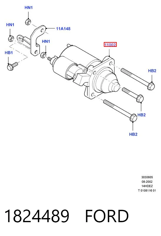 1824489 Ford Стартер автомобиля