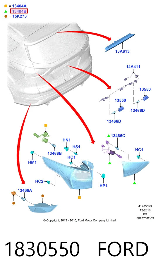 Купить FP2817F5E Depo/Loro/Abakus Стоп задний