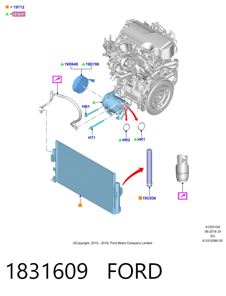 1831609 Ford Компрессор хладагента