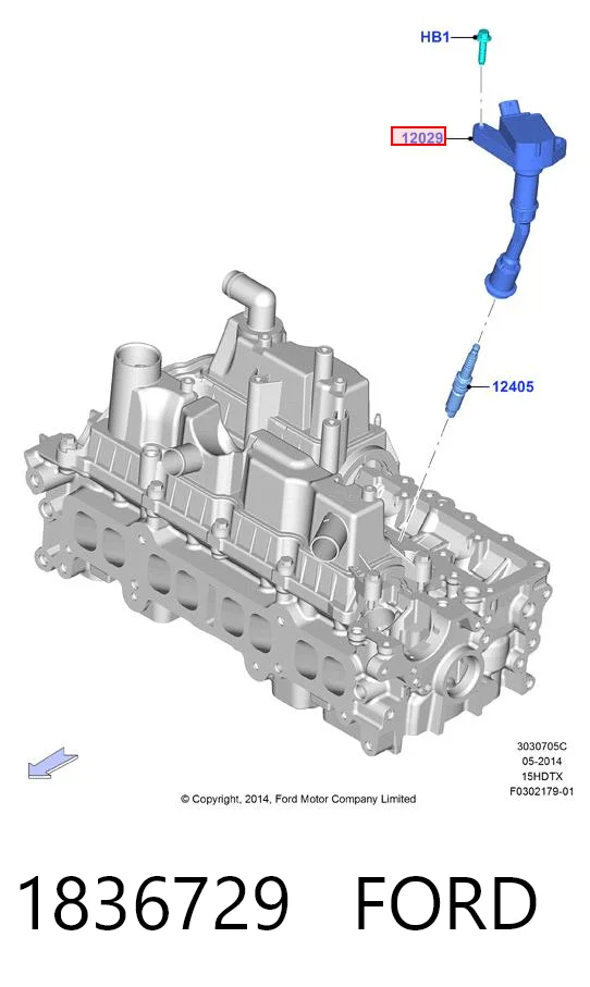 1836729 Ford Катушка зажигания