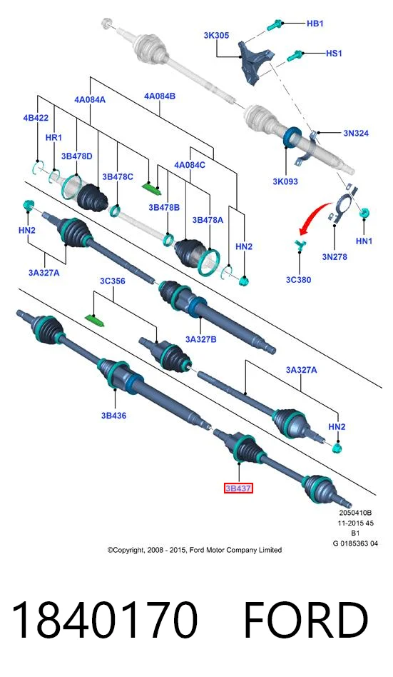 Левая полуось SS7639 DP Group