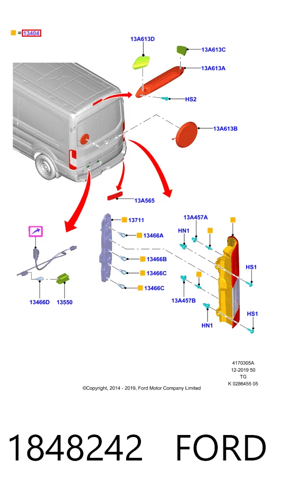Задний фонарь M510445 Mars Tech