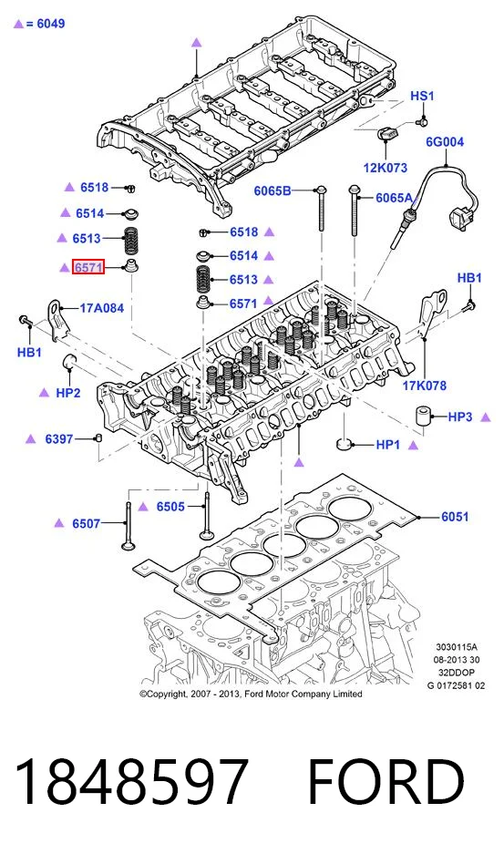  Сальники клапанов Ford Transit 6