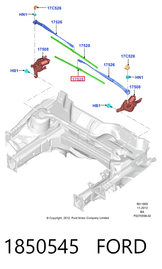 1850545 Ford Щетки лобового стекла