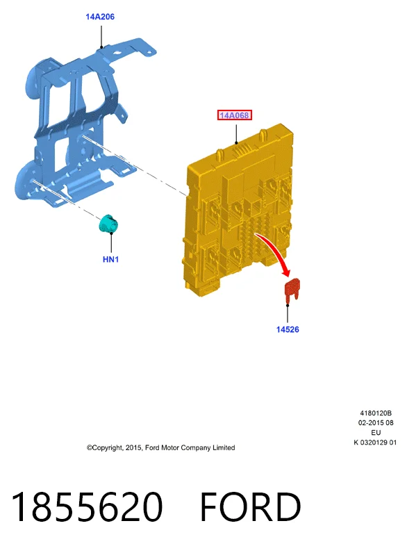 Купить GV6T14A073EJ Ford Монжатный блок реле