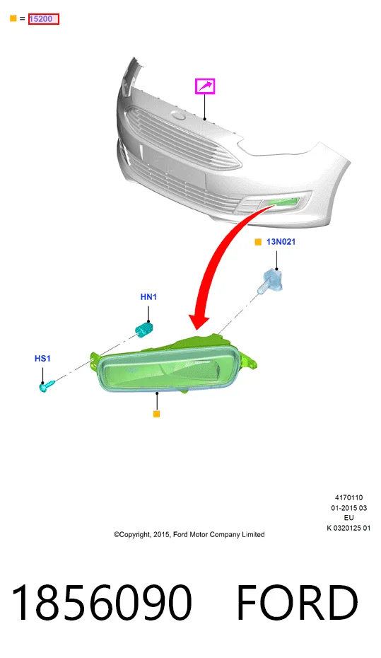 Правая противотуманная фара Various FO2593236