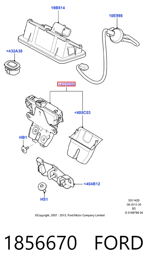 1856670 Ford Замок пятой двери
