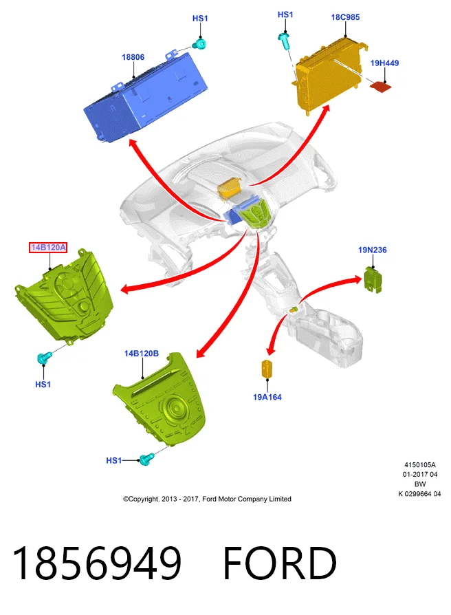 Магнитола (радио AM/FM) Ford Transit VII фургон (V363) (2013 - 2026) цена, от 20.64 USD