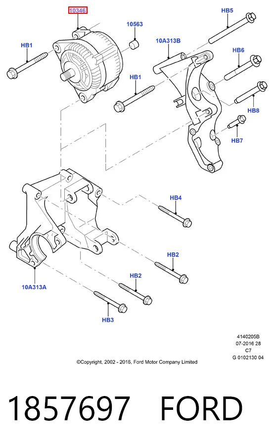 1857697 Ford Генератор автомобильный