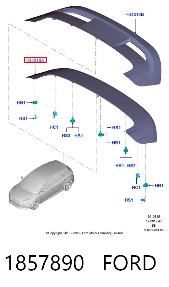 1857890 Ford Крыло на багажник