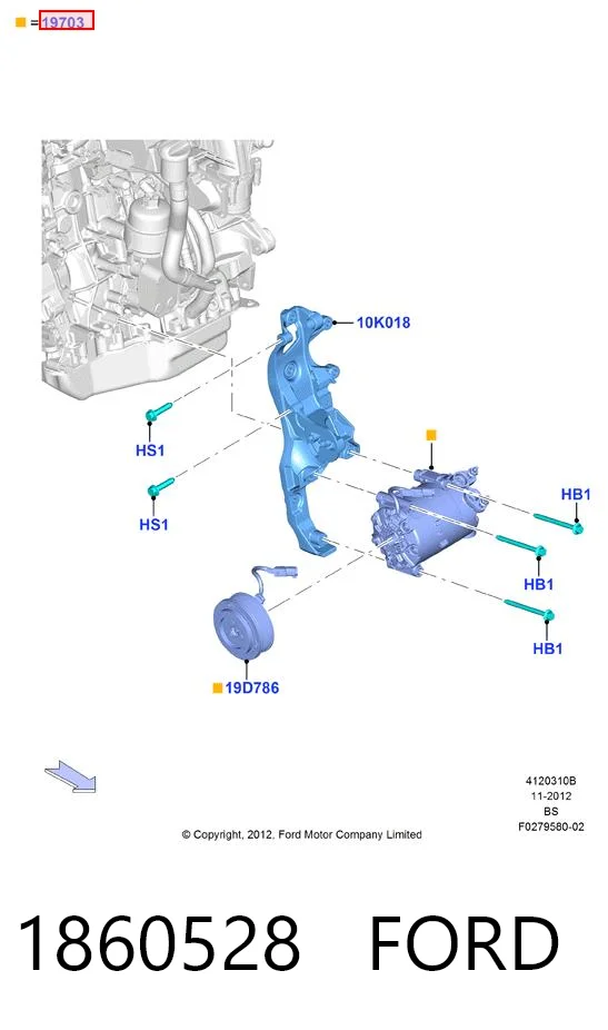 1860528 Ford Компрессор хладагента