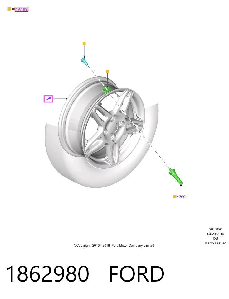 1862980 Ford Манометр воздушный