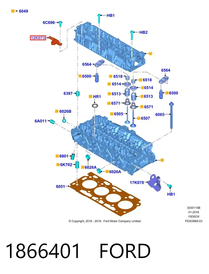 1866401 Ford Датчик распределительного вала