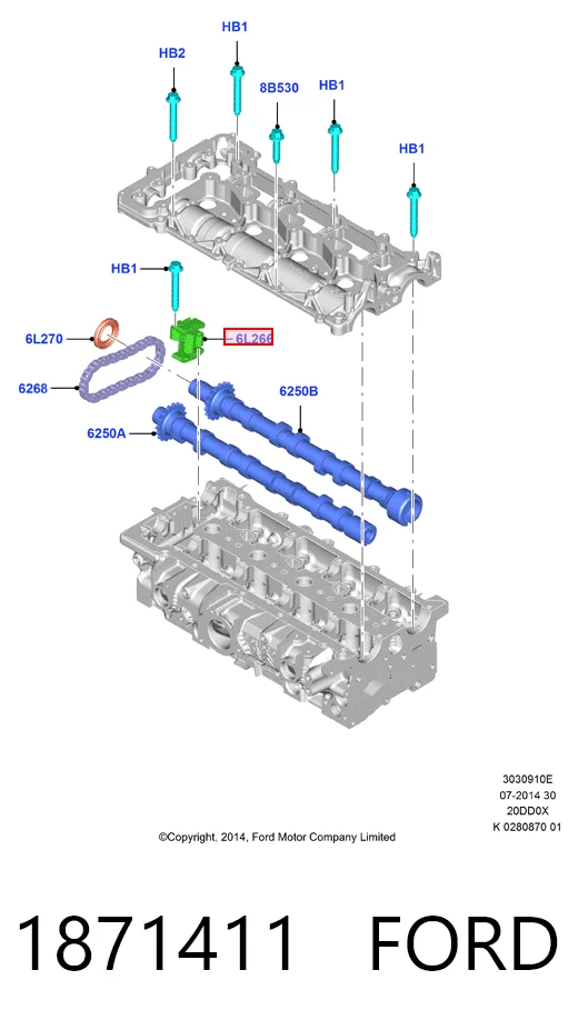 SU001A3047 Toyota Гидронатяжитель цепи