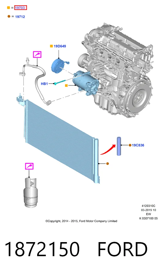 1872150 Ford Компрессор хладагента