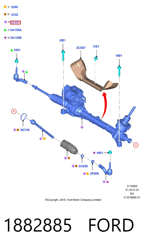  Рулевая рейка Ford Escape 2