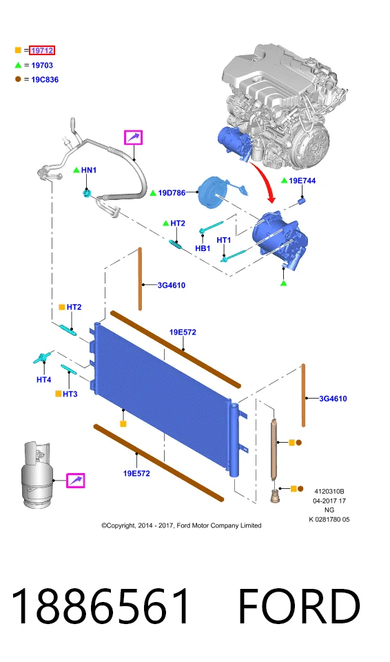 Радиатор кондиционера 42260083 AND