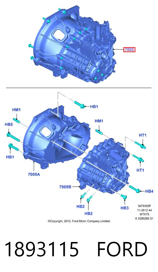 1893115 Ford КПП в сборе