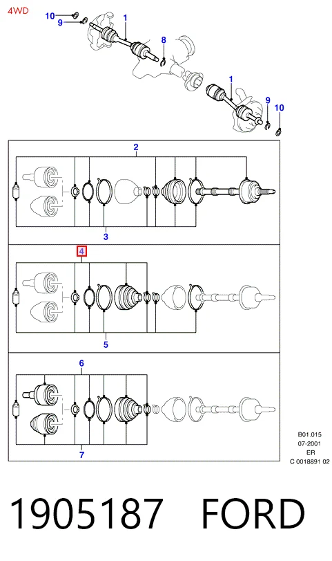 Пыльник ШРУСа внутренний, передней полуоси DAC HY0103