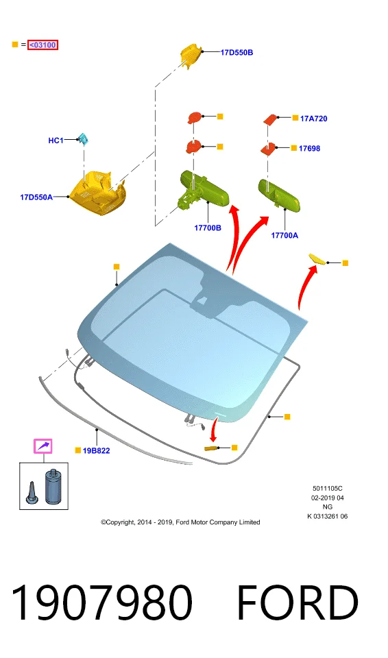 Стекло лобовое Ford Fusion седан (CD) (2012 - 2022) цена, от 260.85 USD