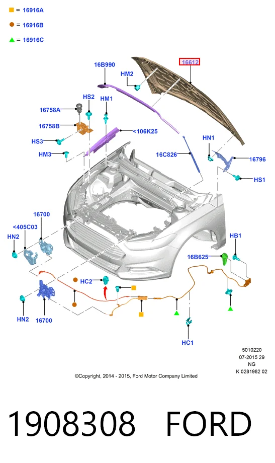 Капот на Ford Mondeo V CD