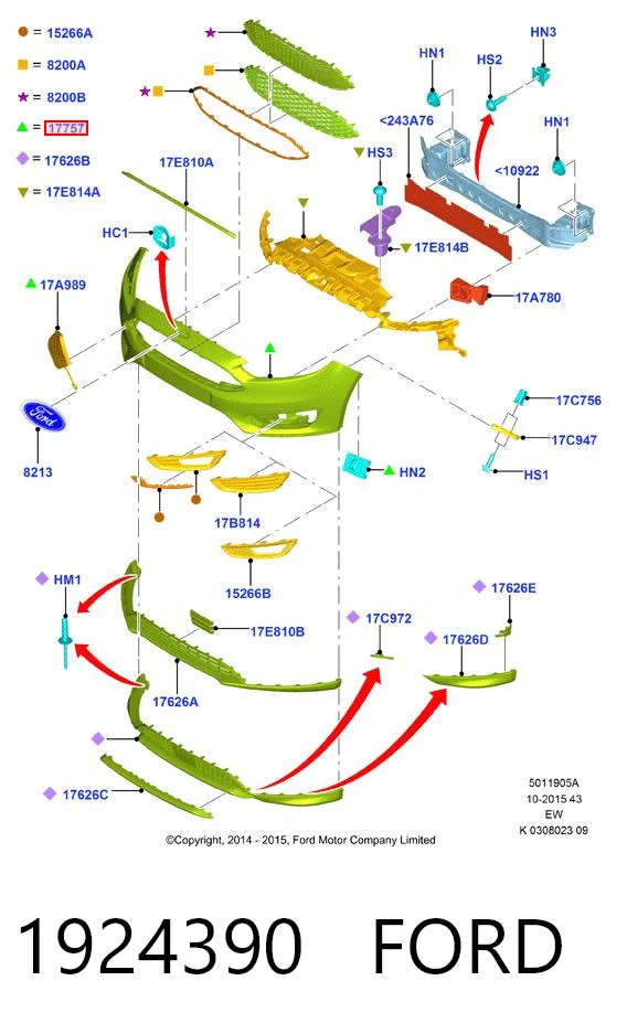 Бампер на авто AND 30807381 цена, от 64.72 USD