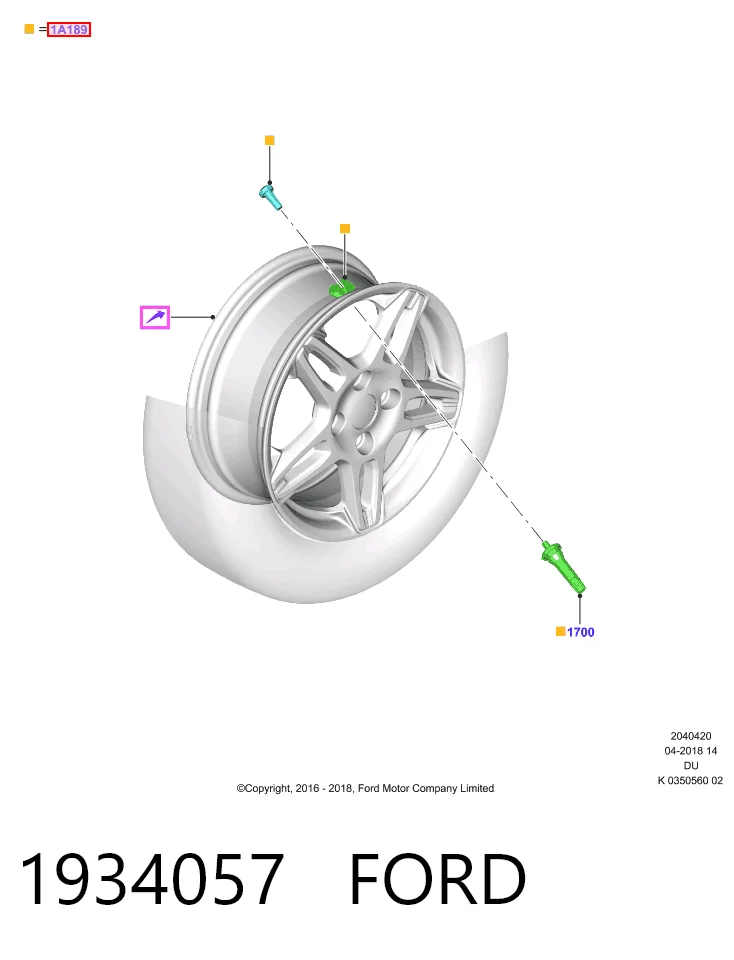 1934057 Ford Манометр воздушный
