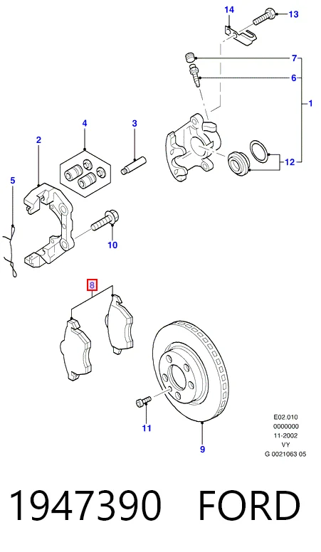 1947390 Ford Колодки передние